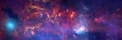 MILKY WAY GALAXY CENTER Hubble Deep Space Image CANVAS ART PRINT 32x17 in.